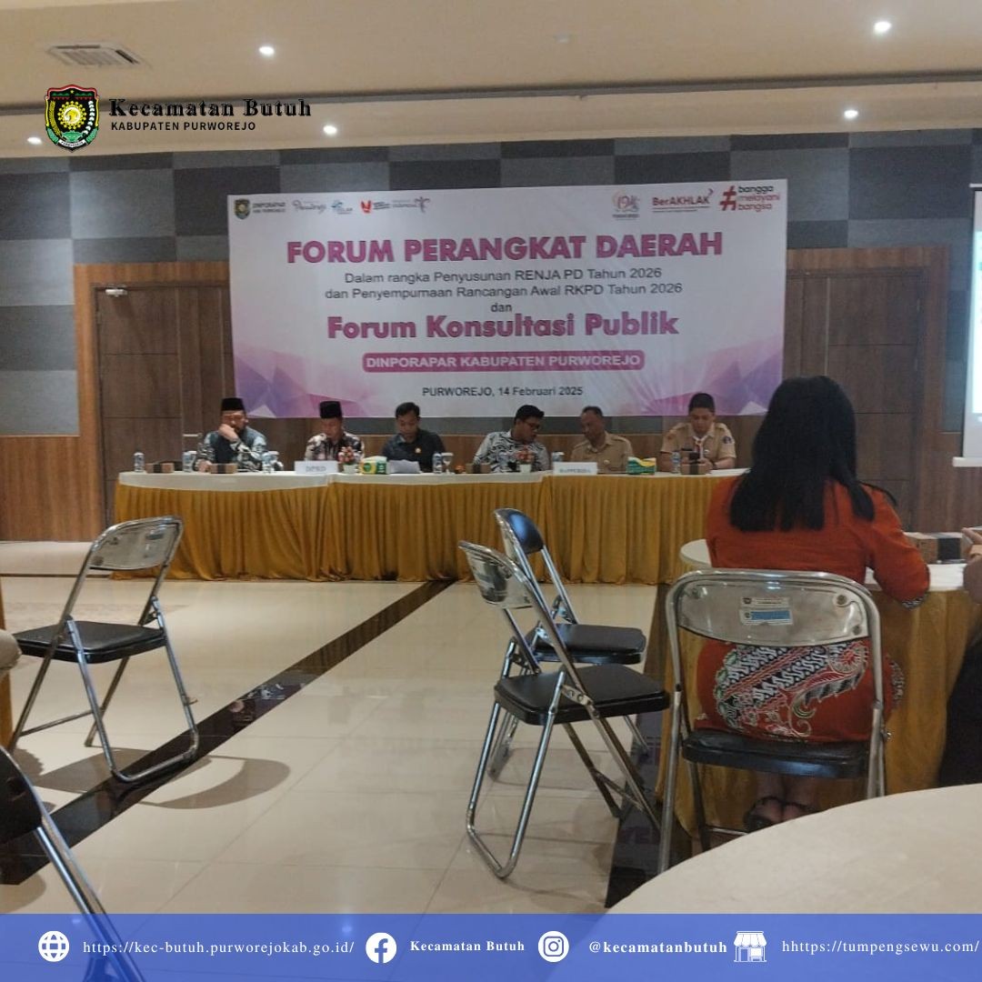 Kecamatan Butuh Hadiri Forum Perangkat Daerah untuk Penyusunan Renja PD 2026 dan Penyempurnaan Rancangan Awal RKPD 2026