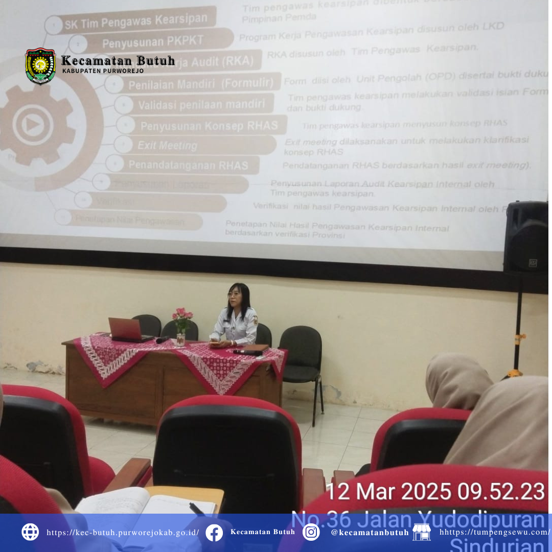 Arsiparis Kecamatan Butuh Hadiri Rapat Koordinasi Persiapan Pengawasan Kearsipan Tahun 2025