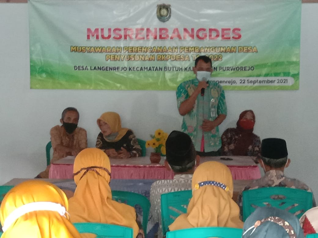 MUSRENBANG RKP TAHUN 2021 DESA LANGENREJO KECAMATAN BUTUH