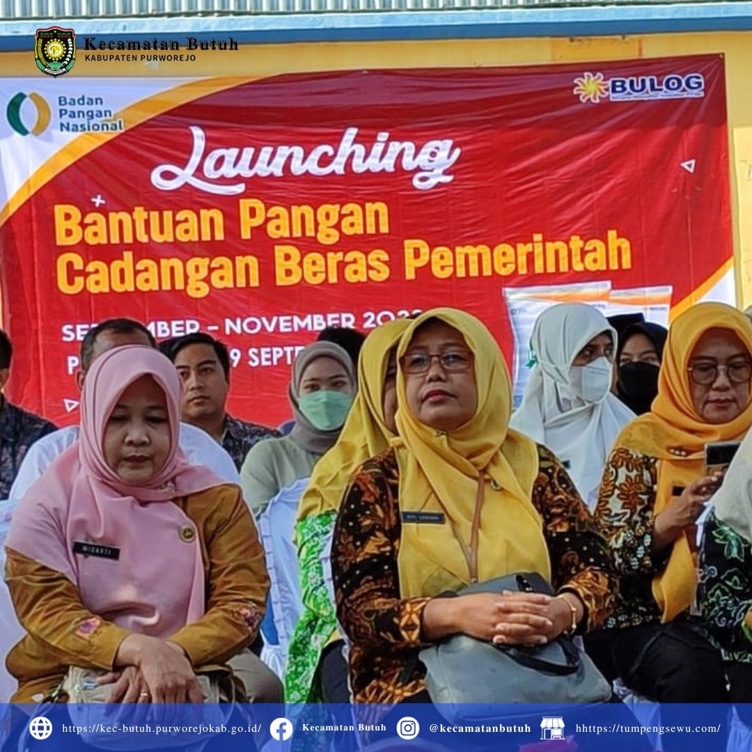  Camat Kusairi,AP,M.M Menghadiri Launching Bantuan Cadangan Pangan Pemerintah di Gudang Bulog Butuh Kabupaten Purworejo