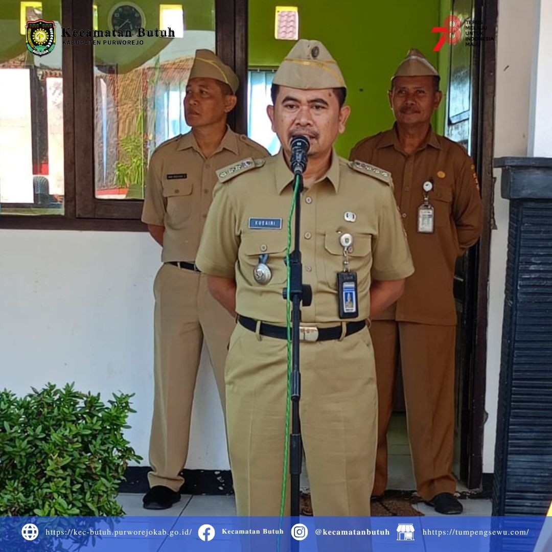 Kantor Kecamatan Butuh Gelar Apel Pagi, Camat Kusairi Ingatkan Persiapan Acara Pentas Seni dan Resepsi