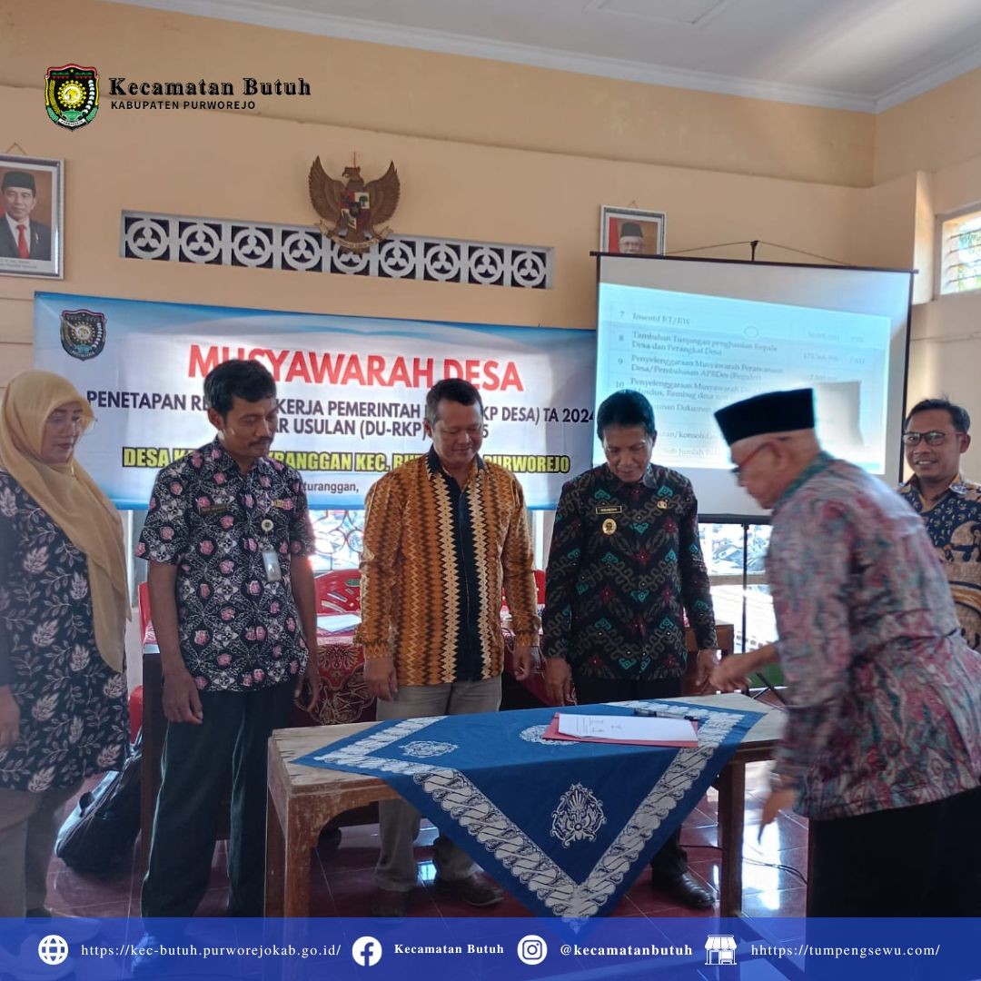 Musrenbangdes Penyusunan RKPDesa Tahun 2024 dan DURKP Tahun 2025 di Desa Kaliwatukranggan, Kecamatan Butuh