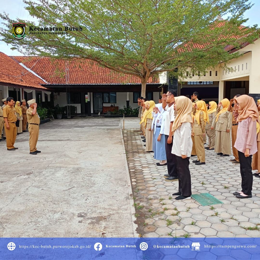 Apel Pagi Kecamatan Butuh dengan Pesan Anti Gratifikasi dalam Pelayanan
