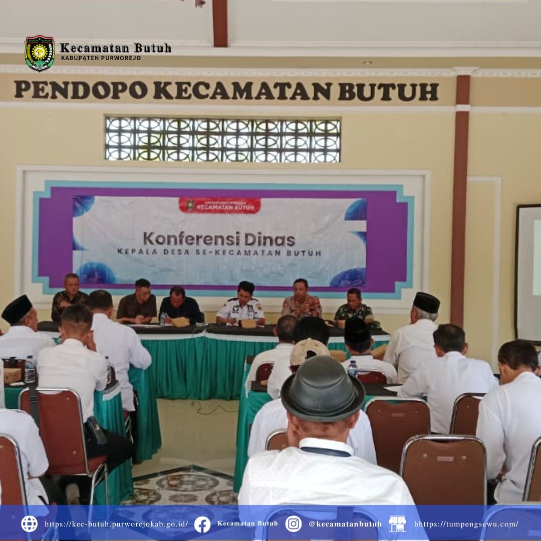 Kecamatan Butuh Gelar Konferensi Dinas Kepala Desa Bulan Oktober 2023