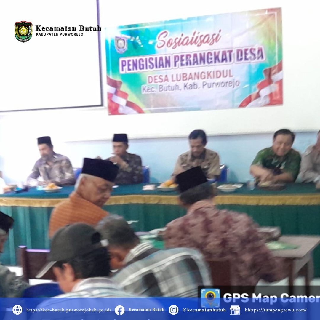 Kasi Pemerintahan Desa Kecamatan Butuh Menghadiri Sosialisasi Pengisian Perangkat Desa di Desa Lubangkidul