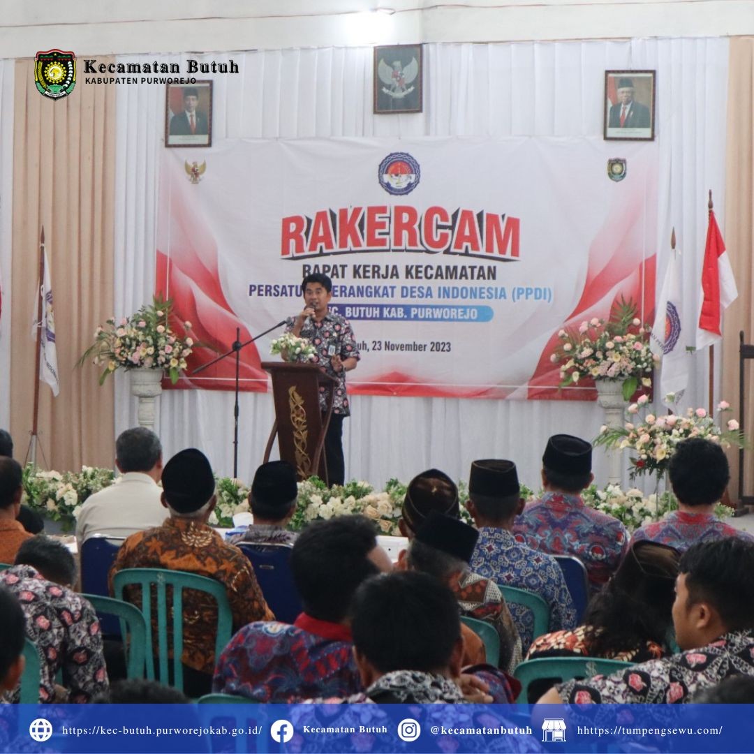 Camat Kecamatan Butuh Kabupaten Purworejo Hadiri Rapat Kerja Kecamatan bersama Persatuan Perangkat Desa Indonesia